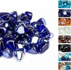 1'' High Luster Reflective Tempered Cobalt Blue Fire Glass Diamonds Rock For Fire Pit, Fireplace, 10 LBS Kit 16 1'' High Luster Reflective Tempered Cobalt Blue Fire Glass Diamonds Rock For Fire Pit, Fireplace, 10 LBS Kit -Cheap Grill Store 81Ldu0XHE1L. AC SL1500