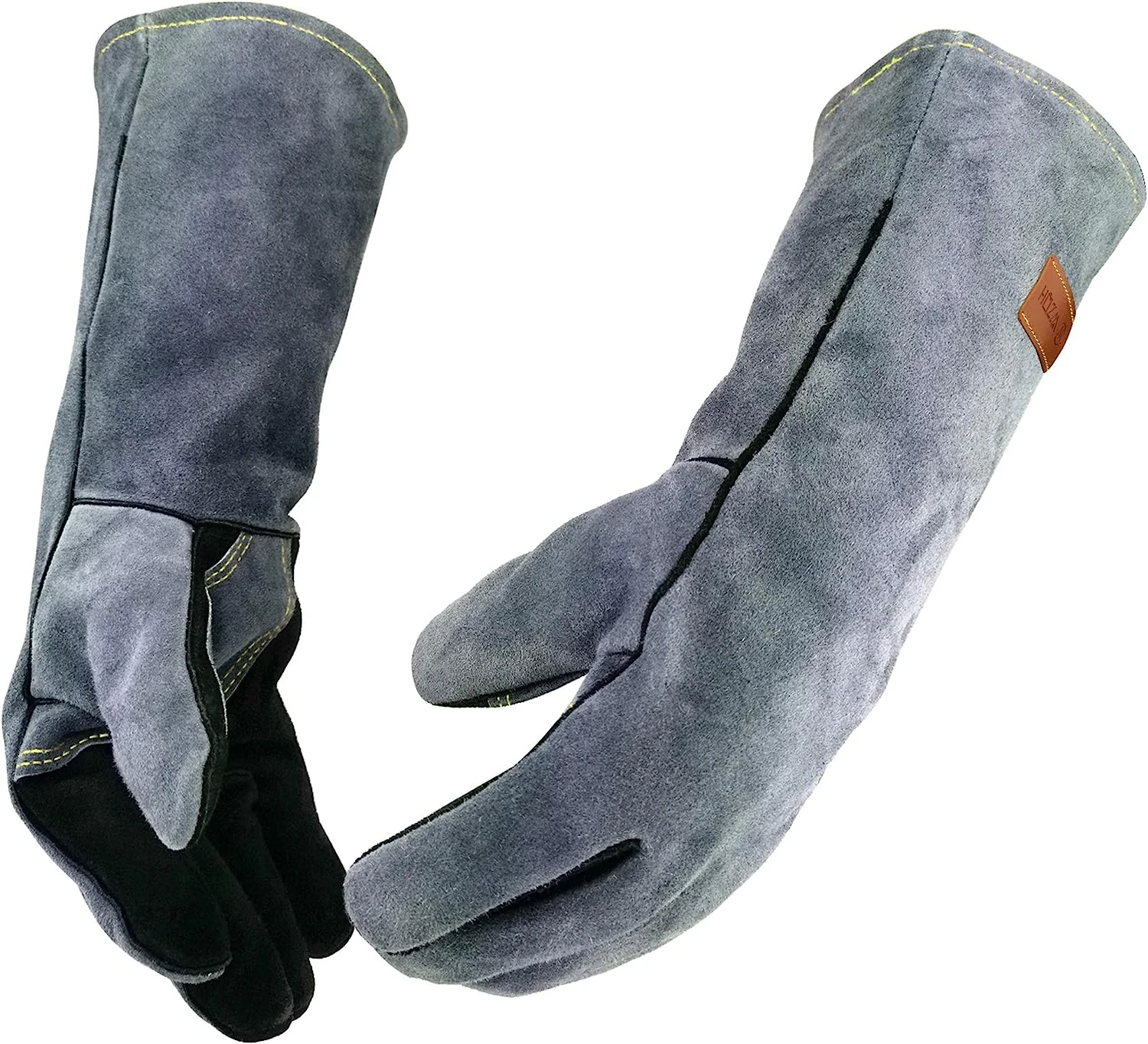 16" 932℉ Leather Forge Heat Resistant Welding Gloves Mitts For BBQ, Oven, Grill, Fireplace, Fire Pit, Tig, Mig, Baking, Furnace, Stove, Pot Holder 3 16" 932℉ Leather Forge Heat Resistant Welding Gloves Mitts For BBQ, Oven, Grill, Fireplace, Fire Pit, Tig, Mig, Baking, Furnace, Stove, Pot Holder