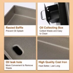 22 Inch Propane 2 Burner Portable Table Top Griddle BBQ Grill With Hood For Outdoor Cooking Camping Or Tailgating Etc, Kit With Carry Bag -Cheap Grill Store 81O2EuNGTSL. AC SL1500