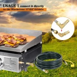 12 Ft Hose 3/8 Female Flare, 1/4 Male Quick Connect Fits Blackstone 17, 22 Griddles -Cheap Grill Store 81PupytCFVL. AC SL1500