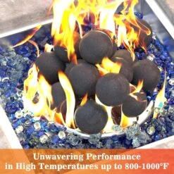 3 Inch Black Round Ceramic Fire Balls For Fire Pit, Tempered Fire Stones For Natural Or Propane Fireplace, Set Of 15 Reusable Fireballs -Cheap Grill Store 81Qj4AoQsTL. AC SL1500