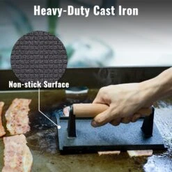 6Pcs Griddle Breakfast Kit For Griddle Flat Top Blackstone, Camp Chef, Cuisinart, Pit Boss, Pancake Batter Dispenser, Bacon Press, And Egg Rings -Cheap Grill Store 81RxwxW5xiL. AC SL1500