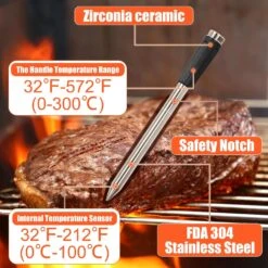 Wireless Bluetooth Meat Thermometer, Long-Range Digital Thermometer With Dual Probes For Accurate Temperature Monitoring In BBQ, Oven, Smoker, Grill -Cheap Grill Store 81SNEiuir L. SL1500 1