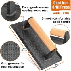 Burger Press Tool, Patty Maker, 12'' Melting Dome Wooden Salt And Pepper Grinder For Griddle Flat Top -Cheap Grill Store 81Sl83DlhEL. AC SL1500