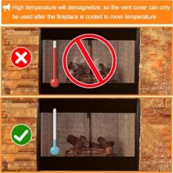 Black 36 X 4'' 2Pcs Magnetic Fireplace Draft Stopper Vent Covers, Screen Insulation Blocker For Winter Indoor Prevent Cold Air And Heat Loss -Cheap Grill Store 81Tv40yVb7L. AC SL1500