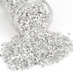 Silver Crushed Fire Glass Reflective Tempered Pebbles Gravel Marbles For Crafts Resin Art, Garden Decoration, Fireplace, 2 Pounds Jar 3-6mm -Cheap Grill Store 81U9n4eHNwL. AC SL1500