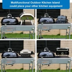 Grill Table Stand Cart For Weber 22" And 18“ Original Kettle, Performer, Jumbo Joe And Master-Touch Charcoal Grills, Outdoor Prep Cooking Station -Cheap Grill Store 81Uav Ygj L. AC SL1500