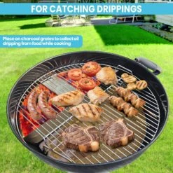 Cast Iron 3-in-1 Grill Pan For Weber 22" Kettle Grills, Searing, Griddle & Drip Pan For Slow 'N Sear & Similar Grills, Pre-Seasoned, Rust-Proof -Cheap Grill Store 81VixggFDdL. AC SL1500