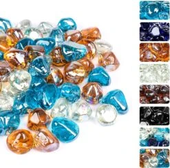 1'' High Luster Reflective Tempered White Blue Amber Fire Glass Diamonds Rock For Fire Pit, Fireplace, 10 LBS Kit 15 1'' High Luster Reflective Tempered White Blue Amber Fire Glass Diamonds Rock For Fire Pit, Fireplace, 10 LBS Kit -Cheap Grill Store 81VlM6LxYsL. AC SL1500