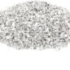 Silver Crushed Fire Glass Reflective Tempered Pebbles Gravel Marbles For Crafts Resin Art, Garden Decoration, Fireplace, 2 Pounds Jar 3-6mm