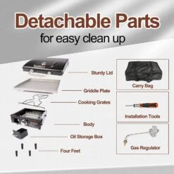 17 Inch Propane Portable Table Top Griddle BBQ Grill With Hood For Outdoor Cooking Camping Or Tailgating Etc, Kit With Carry Bag 14 17 Inch Propane Portable Table Top Griddle BBQ Grill With Hood For Outdoor Cooking Camping Or Tailgating Etc, Kit With Carry Bag -Cheap Grill Store 81XnNZag0gL. AC SL1500