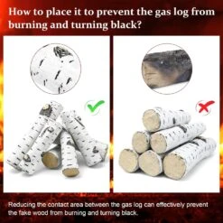 6Pcs Gas Fireplace Ceramic Fiber Fake Wood Logs Set For Gas Fireplace, Indoor Inserts, Outdoor Firebowl, Fire Pits, Vented, Linear Fire Pits -Cheap Grill Store 81YVOQ5jp7L. AC SL1500