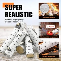 6Pcs Gas Fireplace Ceramic Fiber Fake Wood Logs Set For Gas Fireplace, Indoor Inserts, Outdoor Firebowl, Fire Pits, Vented, Linear Fire Pits -Cheap Grill Store 81ZCfaDru9L. AC SL1500