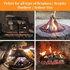 10 Pcs Gas Fireplace Decor Logs With 6 Oz Glowing Embers Set, Inserts Rock Wool And Faux Ceramic Logs For Ventless & Vented, Lp & Ng Gas Fire Pits -Cheap Grill Store 81 S6uj86 L. AC SL1500
