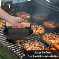 Cast Iron Burger Press Smasher With Patty Maker Mold, Meat Tenderizer, 90Pcs Burger Patty Papers, Bacon Meat Grill Press For Griddle BBQ Flat Top -Cheap Grill Store 81 iMgPYoqL. AC SL1500