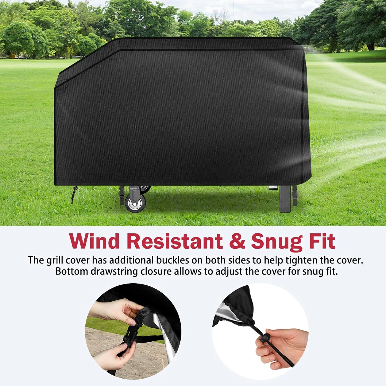 Griddle Cover Fits Blackstone 28 Inch Flat Top Grill Griddle Station, Waterproof Polyester BBQ Cover 4 Griddle Cover Fits Blackstone 28 Inch Flat Top Grill Griddle Station, Waterproof Polyester BBQ Cover - Image 2