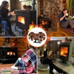 Heat Powered Stove Fan For Wood Burning Stove/Pellet/Log Burner/Portable Buddy, 12 Blades Dual Motors Fan With Magnetic Thermometer -Cheap Grill Store 81ajBcsJHCL. AC SL1500