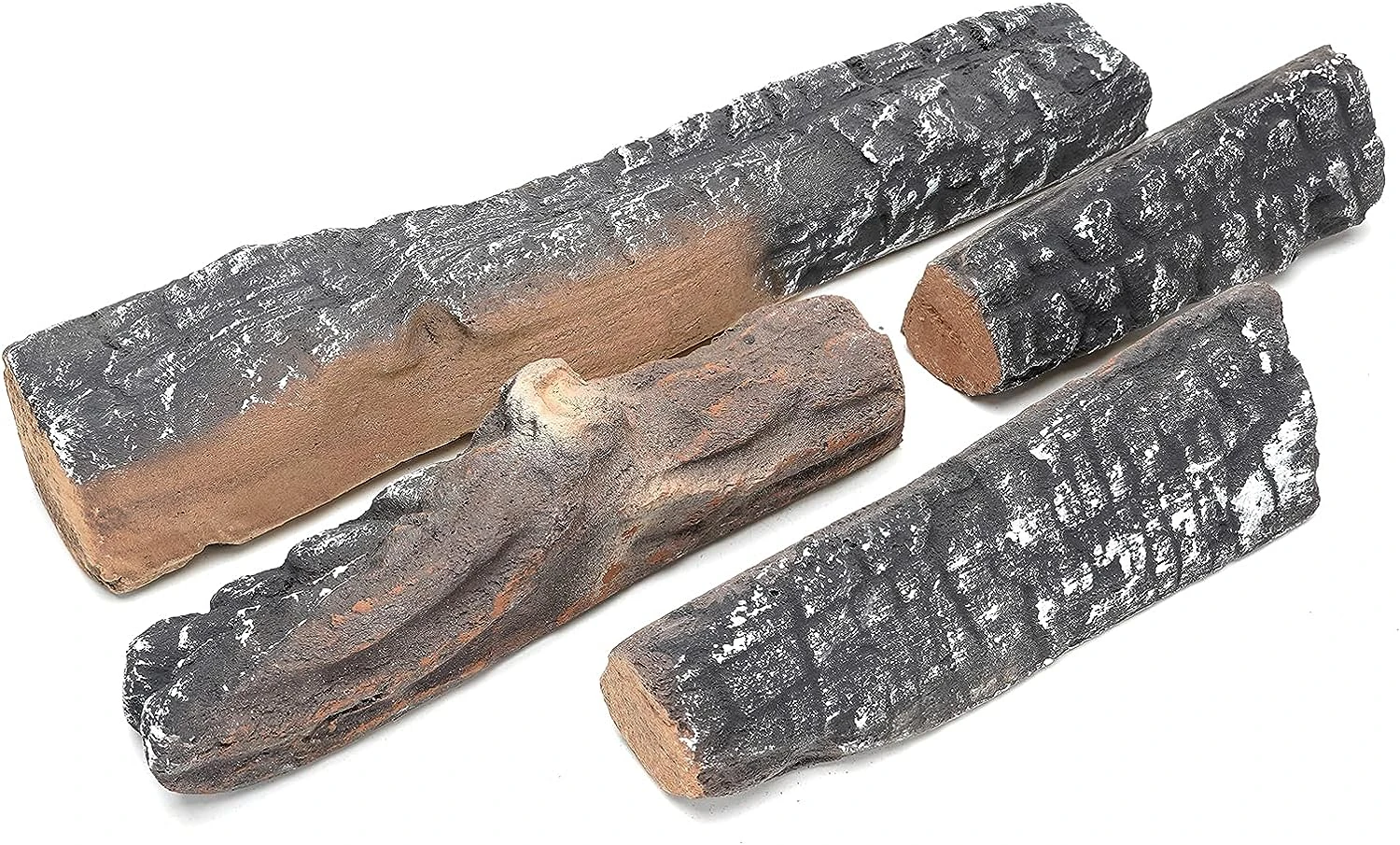 4Pcs Small Birch Ceramic Wood Logs & Accessories For All Types Of Gas Fire Pits Inserts, Ventless & Vented, Propane, Gel, Ethanol, Outdoor Fireplaces 3 4Pcs Small Birch Ceramic Wood Logs & Accessories For All Types Of Gas Fire Pits Inserts, Ventless & Vented, Propane, Gel, Ethanol, Outdoor Fireplaces