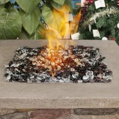 1/2'' Patio Heaters Fire Glass Beads White Black Copper Reflective Tempered Fire Rocks Beads For Fire Pit, Fireplace And Fire Bowl -Cheap Grill Store 81dB3ij34aL. AC SL1200