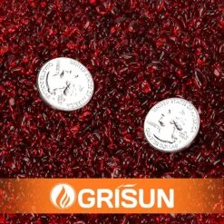 2 Lbs Jar 3-6mm Red Round Crushed Fire Pit Glass Glitter Glass Pebbles Gravel Stone For Crafts Resin Art, Garden Decoration, Fireplace -Cheap Grill Store 81g iT9sTML. AC SL1500