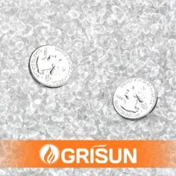 2 Lbs Jar 3-6mm Clear White Round Crushed Fire Pit Glass Glitter Glass Pebbles Gravel Stone For Crafts Resin Art, Garden Decoration, Fireplace -Cheap Grill Store 81gyW3s6JkL. AC SL1500