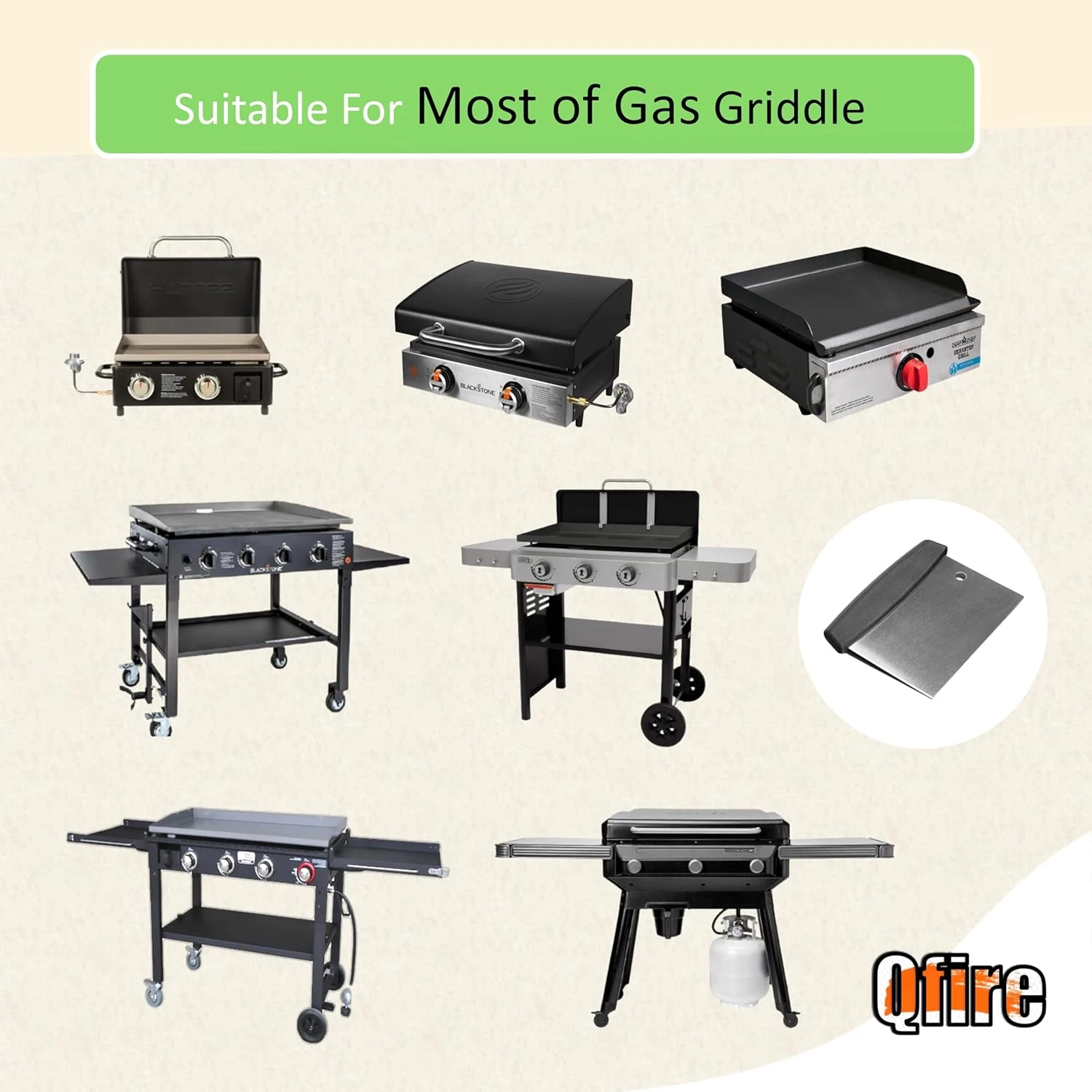 Flat Top Griddle Grill Scraper For Blackstone, Nexgrill, Traeger, Camp Chef, Member's Mark, Razor Etc Gas Griddles 6 Flat Top Griddle Grill Scraper For Blackstone, Nexgrill, Traeger, Camp Chef, Member's Mark, Razor Etc Gas Griddles - Image 4