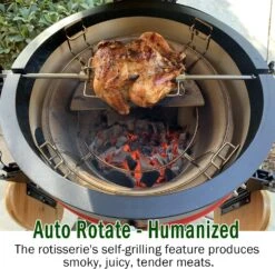 Rotisserie Kit For Kamado Joe Classic Joe Series, Large Big Green Egg, And Other 18 Inch Ceramic Egg Kamado Charcoal BBQ Grills, Fits For Joetisserie -Cheap Grill Store 81iSIc AihL. AC SL1500