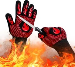 14" BBQ Grill Gloves For All Grills, Smokers, Kitchen Cooking Oven