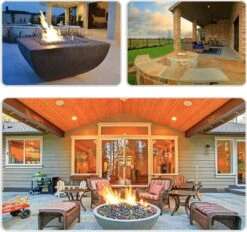 1'' High Luster Reflective Tempered Pink Champagne Fire Glass Diamonds Rock For Fire Pit, Fireplace, 10 LBS Kit -Cheap Grill Store 81k4MAHOBRL. AC SL1500 1