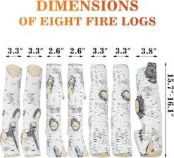 7 Pcs Fake Wood Gas Fireplace Logs, Ceramic White Birch Wood Logs For Gas Fireplace, Firebowl, Vented, Propane, Gel, Ethanol, Electric Fire Pits -Cheap Grill Store 81l3l4BObKL. AC SL1500