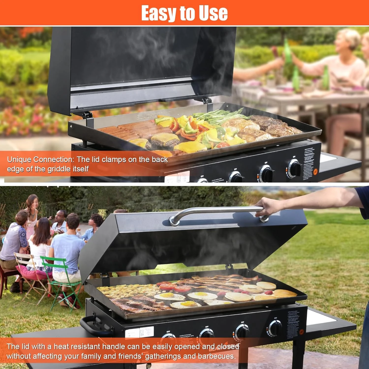 Hard Cover Hood Lid For Blackstone 36 Inch Flat Table Top Griddles 6 Hard Cover Hood Lid For Blackstone 36 Inch Flat Table Top Griddles - Image 4