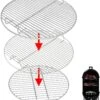 Grill Grates Kit For Weber 18.5'' Smokey Mountain Cooker Charcoal Kettles, 7432 + 85042 + 63013 BBQ Replacement Parts