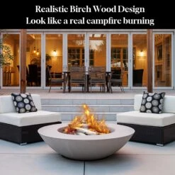 12Pcs Birch Ceramic Wood Fake FireLogs For Indoor Gas Inserts, Ventless & Vented, Propane, Gel, Ethanol, Electric Or Outdoor Fireplaces & Fire Pits -Cheap Grill Store 81nHQdEHRkL. AC SL1500