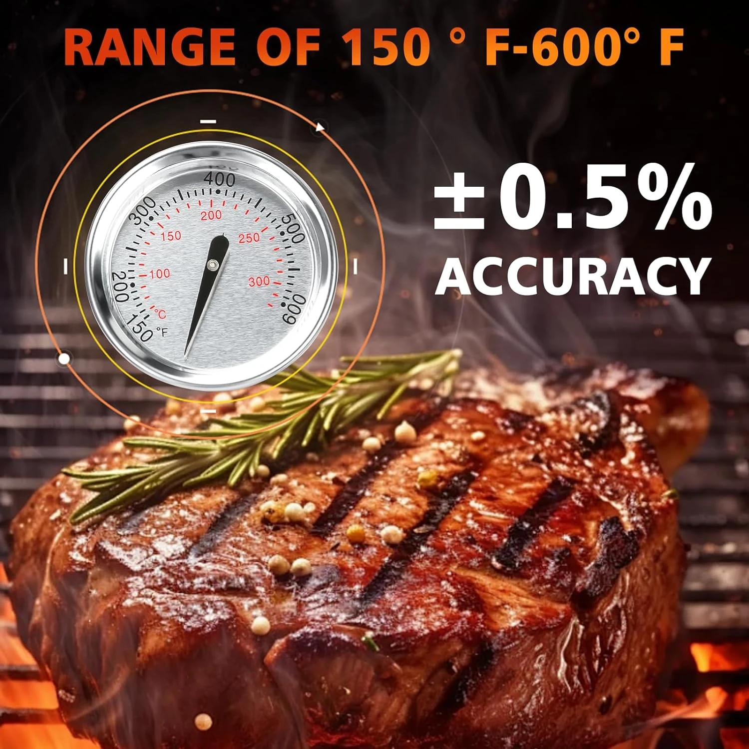 7581 Thermometer 60540 Fits All Weber Spirit I & II 200 & 300 Series Grills, Q Series And Charcoal Grills 6 7581 Thermometer 60540 Fits All Weber Spirit I & II 200 & 300 Series Grills, Q Series And Charcoal Grills - Image 4