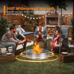 48 Inch Campfire Ring, Galvanized Fire Pit Ring For Outside Wood-Burning Fire Pit, Heavy Duty Steel FirePit In-Ground For Backyard, Camping -Cheap Grill Store 81rkqW3bN6L. AC SL1500