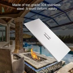 33" X 13" Rectangular Fire Pit Burner Pan Lid Cover Fits 30 X 10 Inch Drop-in Fire Pit Burner Pan -Cheap Grill Store 81sRLl j7CL. AC SL1500