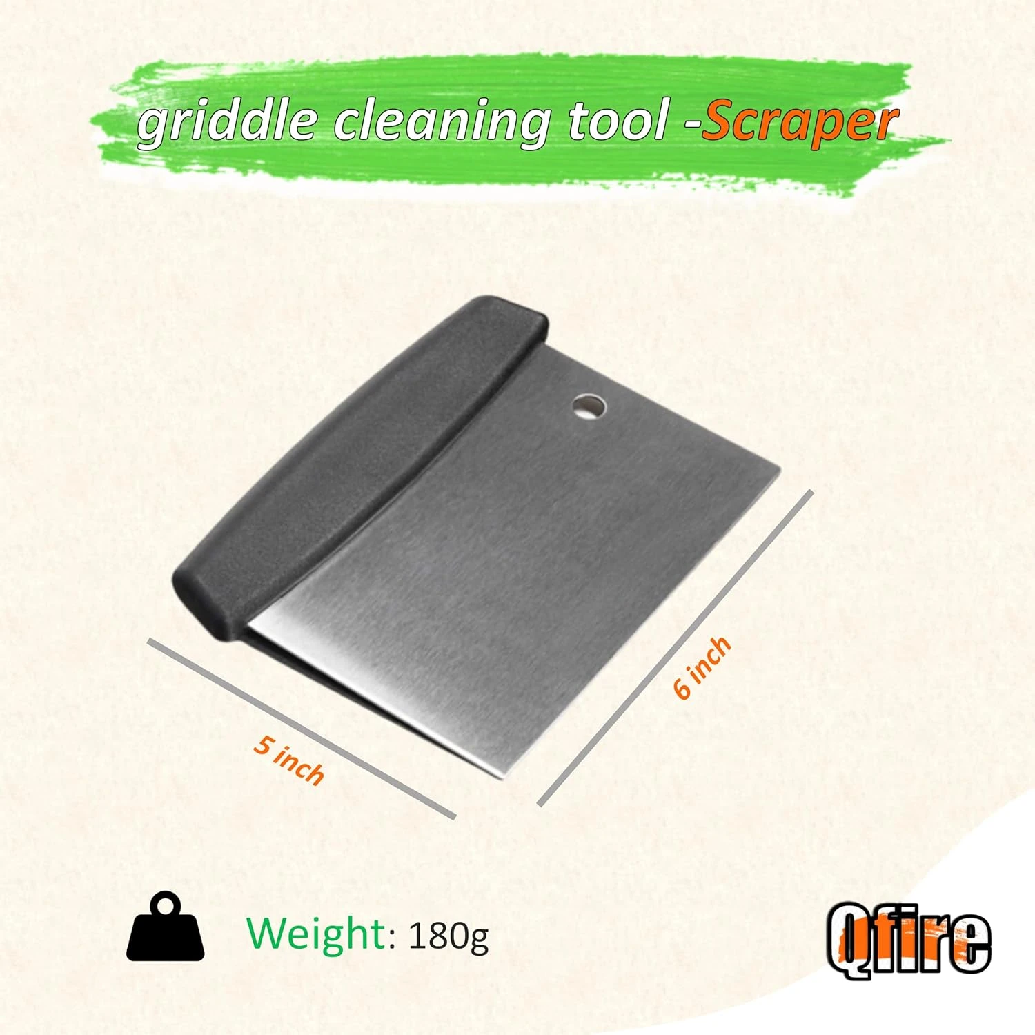 Flat Top Griddle Grill Scraper For Blackstone, Nexgrill, Traeger, Camp Chef, Member's Mark, Razor Etc Gas Griddles 4 Flat Top Griddle Grill Scraper For Blackstone, Nexgrill, Traeger, Camp Chef, Member's Mark, Razor Etc Gas Griddles - Image 2