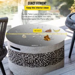 Stainless Steel 40 Inch Dia Round Patio Foldable Fire Pit Burner Pan Ring Lid Snuff Spark Screen Cover -Cheap Grill Store 81siWYIBZYL. AC SL1500