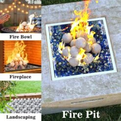 4 Inch Gray Round Ceramic Fire Balls For Fire Pit, Tempered Fire Stones For Natural Or Propane Fireplace, Set Of 12 Reusable Fireballs -Cheap Grill Store 81u7WoNTxjL. AC SL1500