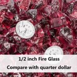 10 Pounds 1/2'' Wine Red Tempered Fire Glass Rocks For Fire Pit For Gas Fireplace, Safe For Outdoors And Indoors Decoration -Cheap Grill Store 81v8VGfZWhL. AC SL1500