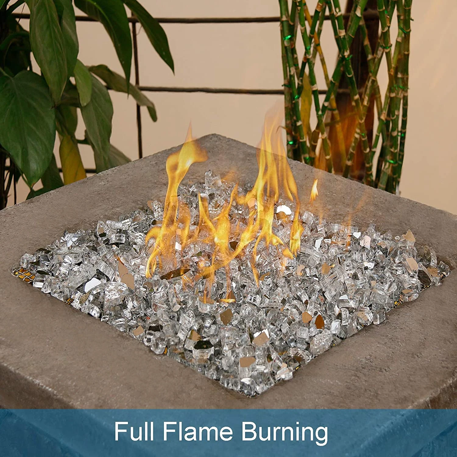 10 LBS 1/2'' Ultra White Fire Glass Reflective Tempered Fire Rocks For Fire Pits, Fireplace And Fire Bowl 6 10 LBS 1/2'' Ultra White Fire Glass Reflective Tempered Fire Rocks For Fire Pits, Fireplace And Fire Bowl - Image 4