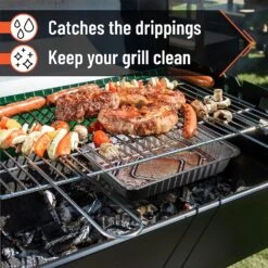 6415 22 Pack Silver Small Drip Pans Fits Weber Charcoal Kettles, Pulse, Weber Q Series, Spirit And Genesis Series Grills -Cheap Grill Store 91DUEKi4WuL. AC SL1500