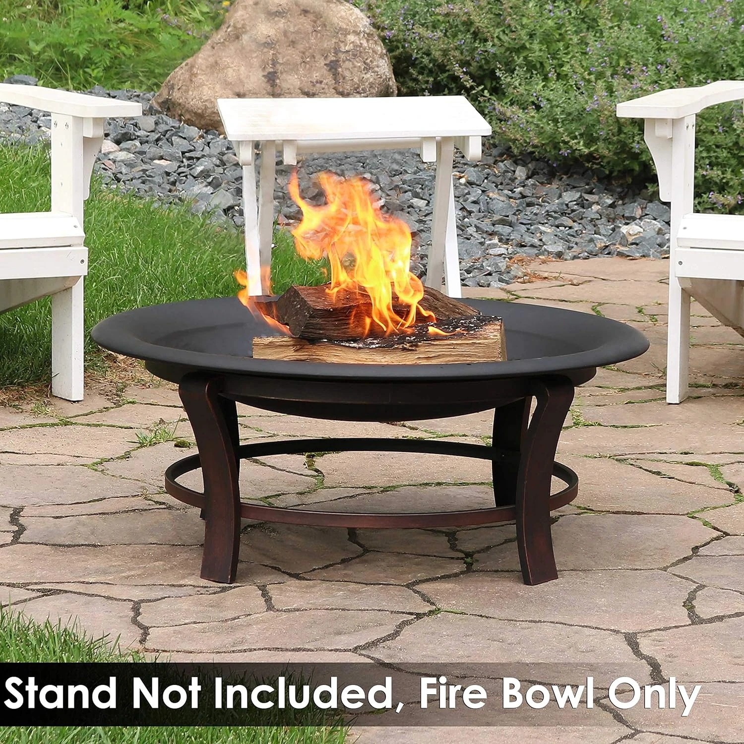39" Wood Burning Fire Bowl For DIY Or Existing Fire Pits High Temperature Paint Finish Accessories For Outdoor Patios, Backyards & Camping Uses 9 39" Wood Burning Fire Bowl For DIY Or Existing Fire Pits High Temperature Paint Finish Accessories For Outdoor Patios, Backyards & Camping Uses - Image 7