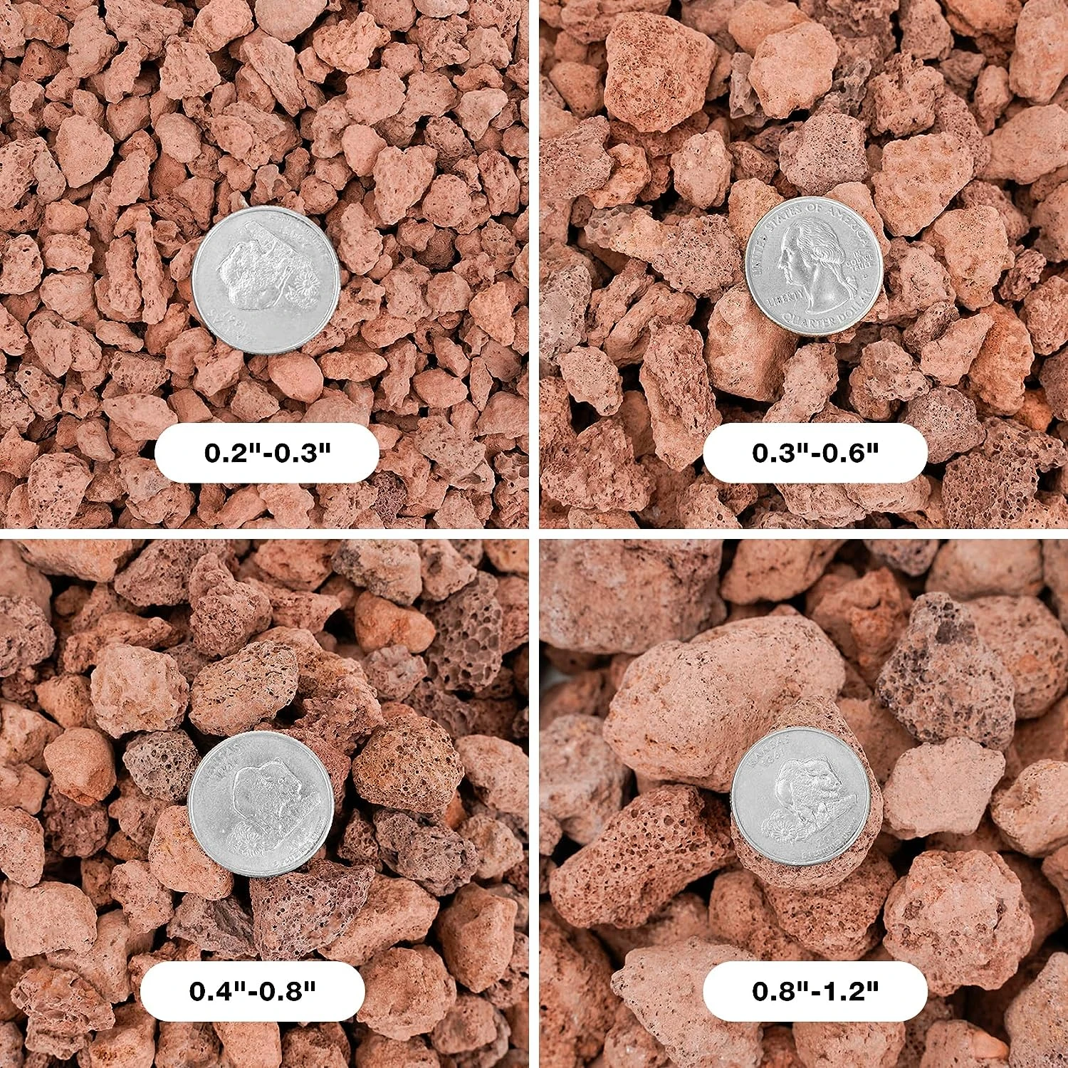 Red Lava Rock 10 Pounds 0.2-0.3'' Volcanic Lava Stones For Indoor Outdoor Fire Pits Fireplaces Gas Grill And Landscaping 4 Red Lava Rock 10 Pounds 0.2-0.3'' Volcanic Lava Stones For Indoor Outdoor Fire Pits Fireplaces Gas Grill And Landscaping - Image 2