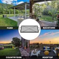 36-Inch Barbecue Rectangle X-Marks Wood Fire Pit Cooking Grill Grate, Outdoor Camping Firepit Accessories -Cheap Grill Store 91l xLz8z6L. AC SL1500 a83ab517 bbdf 4285 8c52 cf5680614e5b