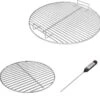 BBQ Grates Kit Fits 18.5'' Weber Kettle Grills, 7432 + 7440 Grate + Thermometer Kit
