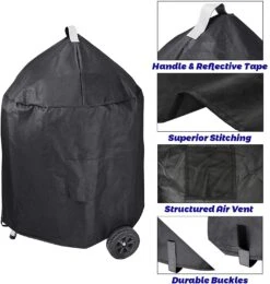 Grill Cover For Realcook 20" Vertical Smoker, Charcoal BBQ Smoker, Waterproof 27.5”Dia X 38”H -Cheap Grill Store 99.WB7148 2 77aa277d 5fe9 4d00 8082 52f54d658d5b