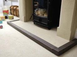 Fireplace Guard Bumpers With Two Corner Protectors, Soften Edges Hearth Pad Kit, Baby Proofing Head Protector, Chocolate Brown -Cheap Grill Store B002SG7JT4 1