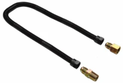 1/2" OD X 3/8" ID 24" Non-Whistle Flexible Flex Gas Line Connector Kit For NG Or LP Fire Pit And Fireplace