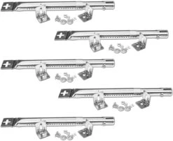 Universal BBQ Burners Replacement Parts Stainless Steel 12-17.5 Inch Adjustable Tube Burner For Master Forge, Perfect Flame, Uniflame, Lowes, 5Pack -Cheap Grill Store B06VSGYWMV4